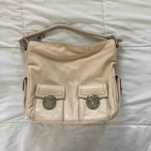 Marc Jacobs Hobo Cream Leather Shoulder Bag
